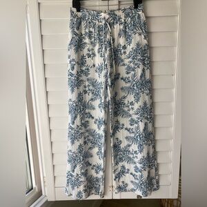 ILLA ILLA Blue Floral Pattern Pants